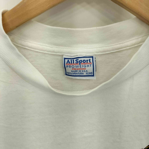 オールスポーツ ALL sport 90s USA製 MONTEREY シングルステッチ プリント クルーネックTシャツ メンズ import:XL
